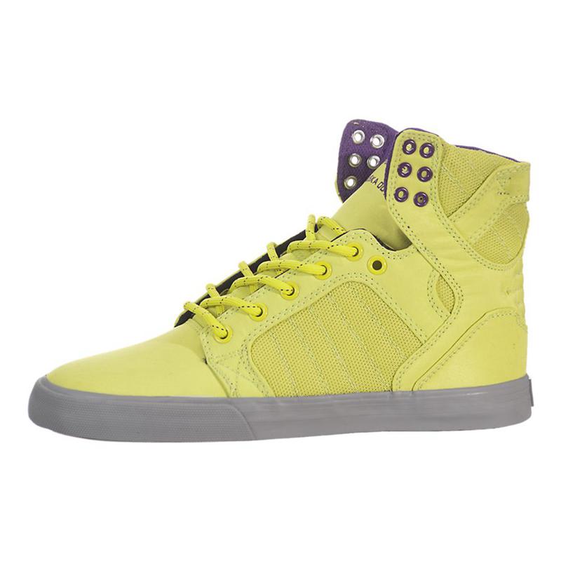 Buty Supra SKYTOP - Sneakersy Wysokie Damskie - Żółte (OJFT-63574)